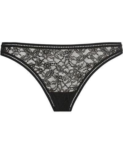 Wolford Lace Thong - Gray
