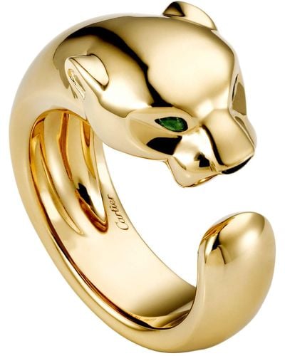 Cartier Yellow Gold Massai Panthère De Ring - Metallic