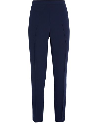 Edeline Lee Flat Front High-rise Skinny Trousers - Blue