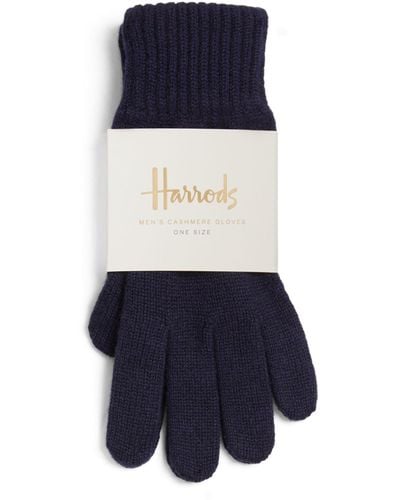 Harrods Cashmere Gloves - Blue
