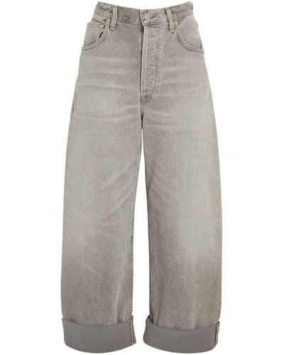 Citizens of Humanity Ayla Mid-rise Wide-leg Jeans - Grey