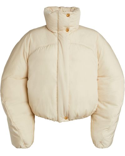Jacquemus Cropped Caraco Puffer Jacket - Natural