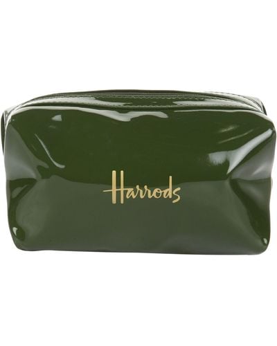 Harrods Logo Square Cosmetic Bag - Green