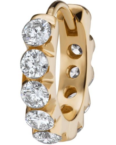 Maria Tash Yellow Gold Invisible Set Large Diamond Eternity Hoop Earring (8mm) - Metallic