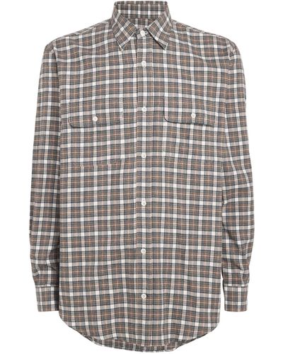 James Purdey & Sons Cotton Check Shirt - Gray