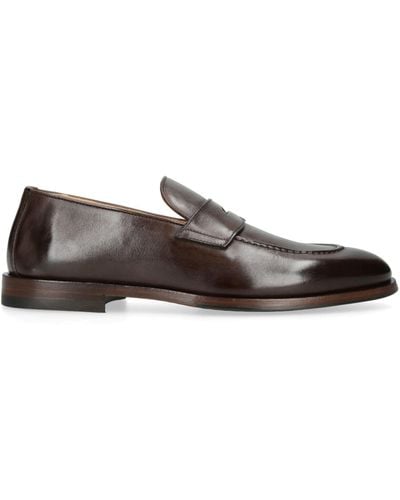 Brunello Cucinelli Leather Loafers - Brown