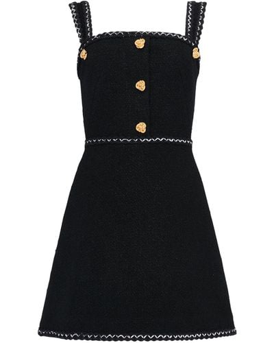 Alexander McQueen Tweed Mini Dress - Black