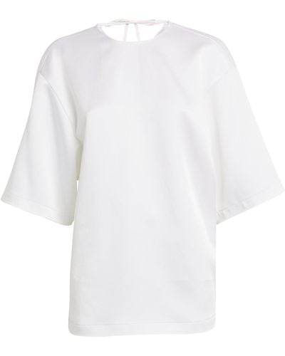 Carven Satin Oversized T-shirt - White