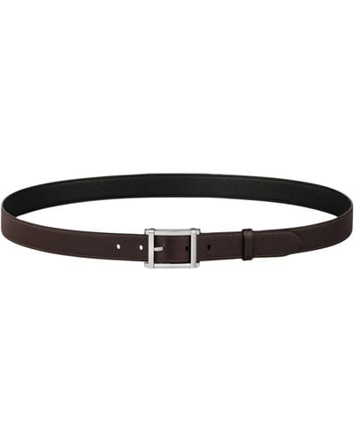 Cartier Leather Reversible Tank Chinoise Belt - Black