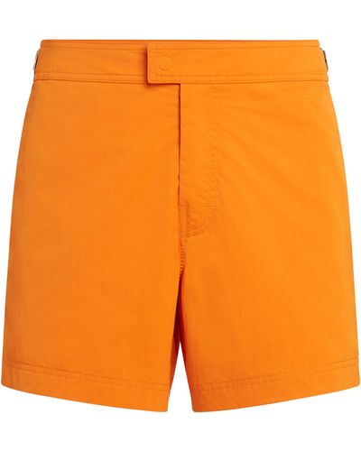 Zegna 232 Road Brand Mark Swim Shorts - Orange
