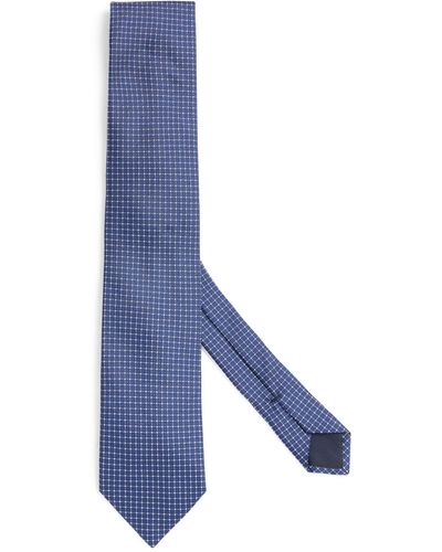 Corneliani Diamond Print Tie - Blue