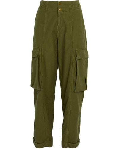 FRAME Cotton Cargo Trousers - Green