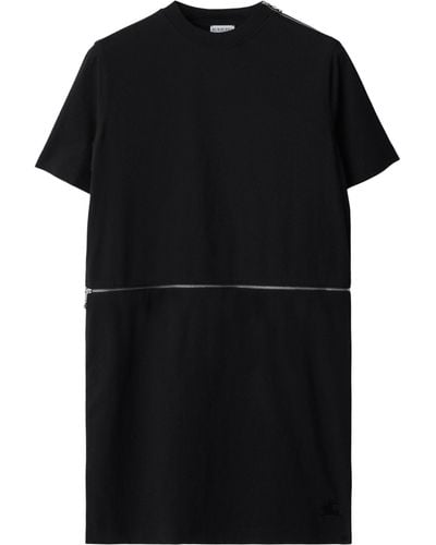 Burberry Cotton T-shirt Mini Dress - Black