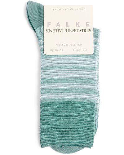 FALKE Sensitive Sunset Stripe Socks - Green