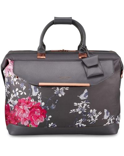 Ted Baker Albany Floral Holdall - Grey