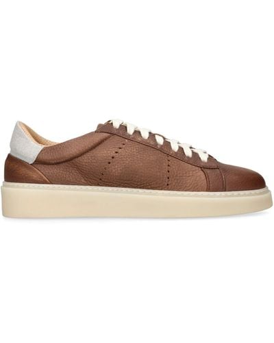 Eleventy Leather Low-top Trainers - Brown
