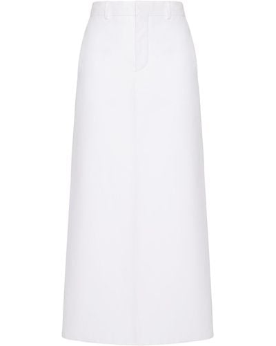 Valentino Garavani Straight Midi Skirt - White