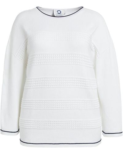 Marina Rinaldi Cotton-blend Sweater - White