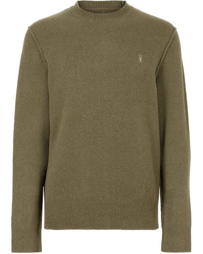 AllSaints Wool-blend Statten Sweater - Green
