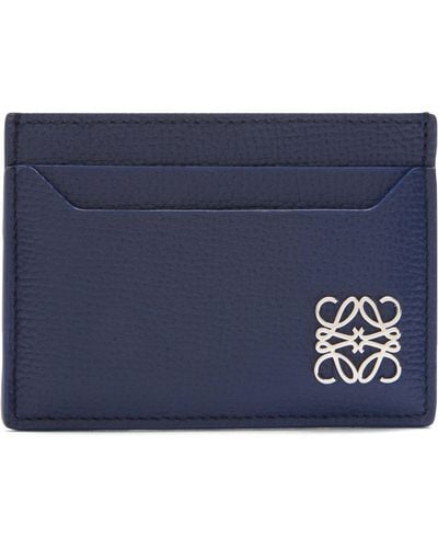 Loewe Leather Anagram Card Holder - Blue