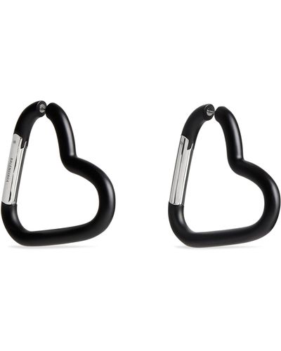 Balenciaga Love Clip Hoop Earrings - Metallic