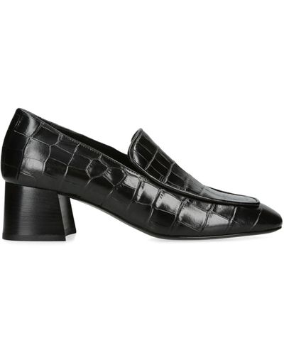 Totême Leather Croc-embossed Court Shoes 55 - Black