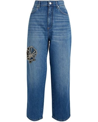 Stella McCartney Crystal-embellished Straight Jeans - Blue