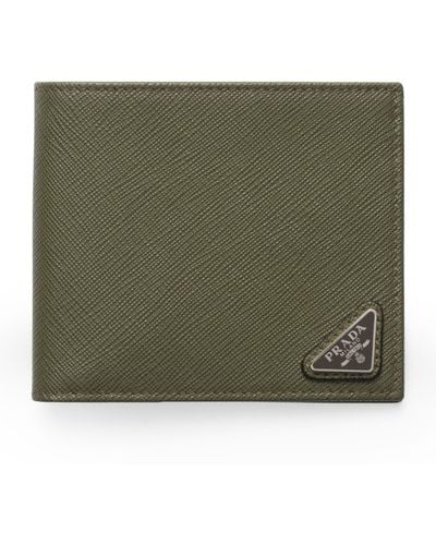 Prada Saffiano Leather Wallet - Green