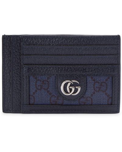 Gucci Gg Supreme Ophidia Card Holder - Blue