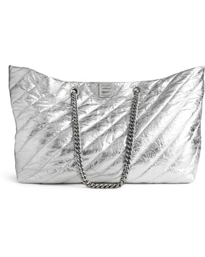 Balenciaga Calfskin Crush Tote Bag - Metallic