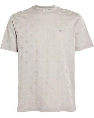 Emporio Armani Cotton All-over Motif T-shirt - White