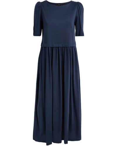 Weekend by Maxmara Cotton Midi Dress - Blue