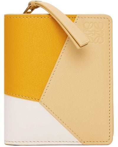Loewe Leather Puzzle Compact Wallet - Metallic