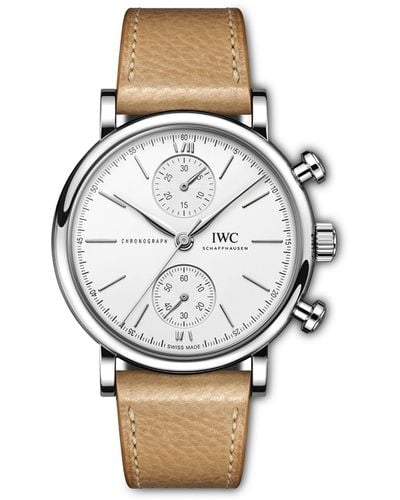 IWC Schaffhausen Stainless Steel Portofino Chronograph Watch 39mm - Grey