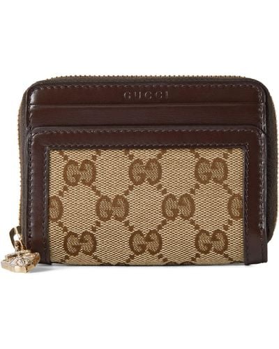 Gucci Zipped Luce Wallet - Brown