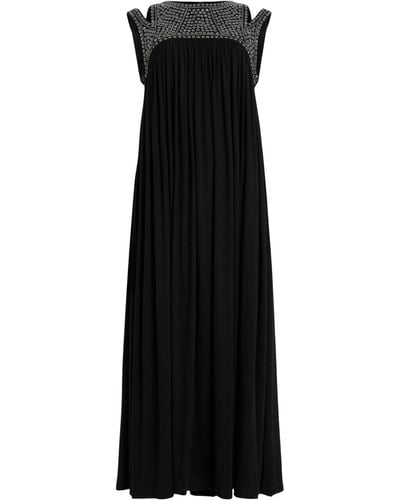AllSaints Embellished Arizona Maxi Dress - Black
