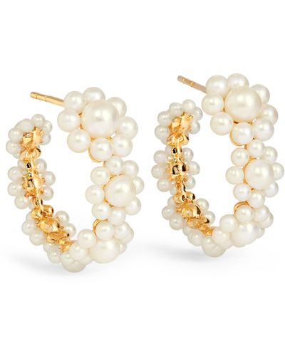 Sophie Bille Brahe Yellow Gold And Pearl Jardin Boucle Earrings - Metallic