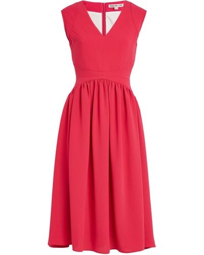 Edeline Lee Roman Midi Dress - Red