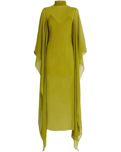 ‎Taller Marmo Silk Lanzarote Kaftan Maxi Dress - Green