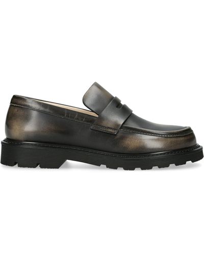 Loewe Leather Blaze Loafers - Black