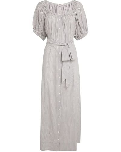 Doen Brighton Stripe Juno Maxi Dress - White