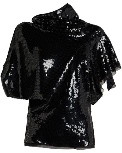 Rick Owens Sequin-embellished Top - Black