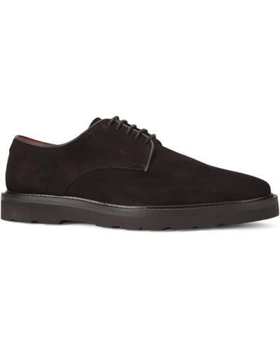 Kurt Geiger Suede Aiden Derby Shoes - Brown