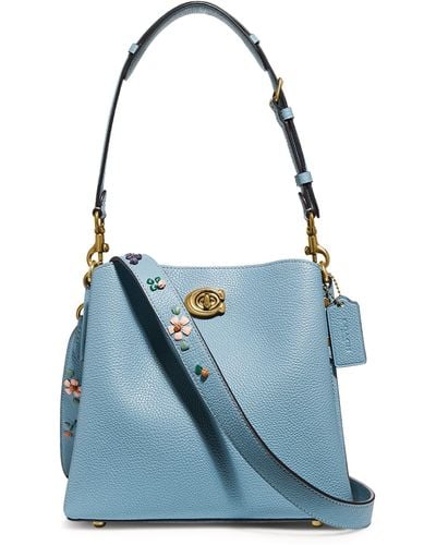 COACH Leather Willow Bucket Bag - Blue