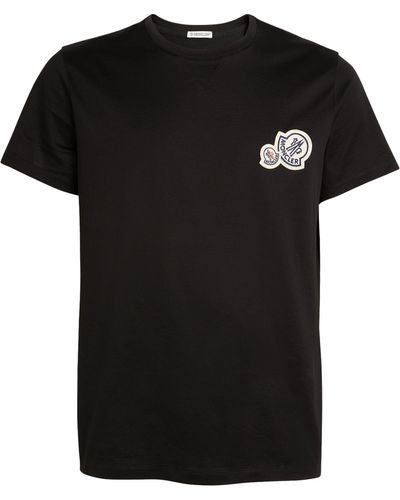 Moncler Cotton Logo-patch T-shirt - Black