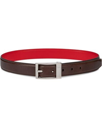 Christian Louboutin Calfskin Belt - Red