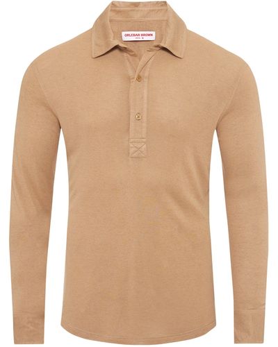 Orlebar Brown Cashmere-blend Sebastian Polo Shirt - Natural