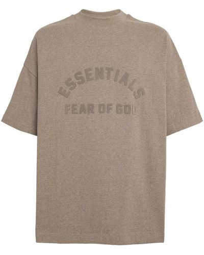 Fear Of God Oversized Logo T-shirt - Grey