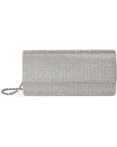 Judith Leiber Satin Crystal-embellished Perry Clutch Bag - Gray