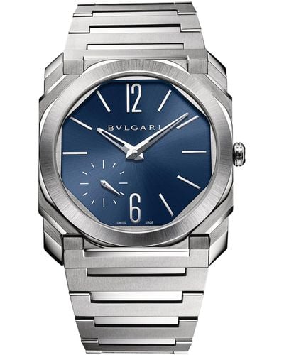 BVLGARI Stainless Steel Octo Finissimo Automatic Watch 40mm - Gray